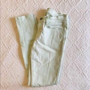 LOFT super skinny mint green jeans
